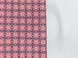 Vintage Necktie - Raspberry and Blue Cross Pattern Tie - - Silk - London... - £14.35 GBP