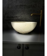 V_5 Ivory cream color bathroom Sink | Concrete Sink | Vessel Sink | Wash... - £321.65 GBP+