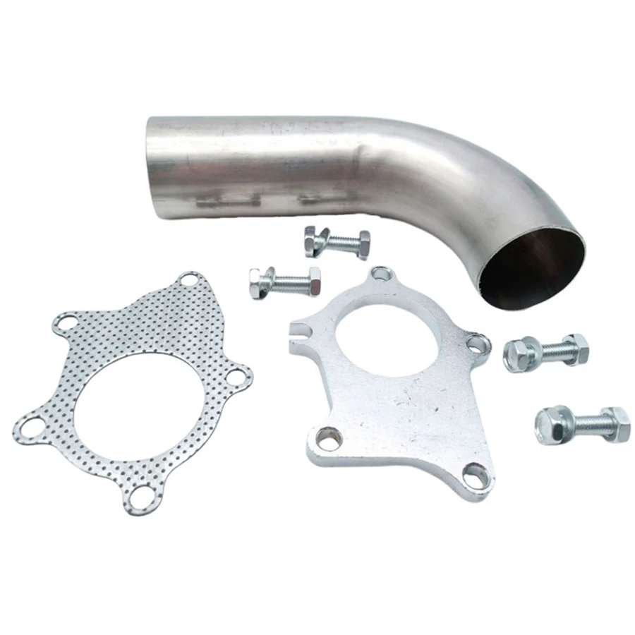 T3/T4 T04E 90 Degree 2.5&quot; Turbo Exhaust Downpipe/Dump Pipe+Gasket 5 Bolt Flange  - £42.65 GBP