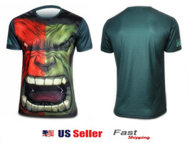 Superhero Hulk Halloween Costume Tee Sports Jersey Shirt - £11.35 GBP