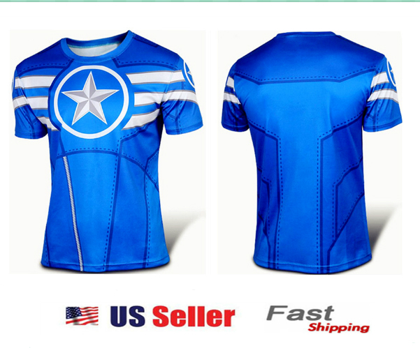 Superhero Captain America A Halloween Costume Tee Sports Jersey