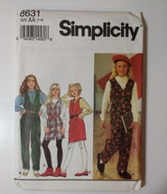 Simplicity 8631 Size 7-14 Girls&#39; Jumpsuit Jumper - $12.86