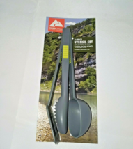 Ozark Trail Outdoor Equipment 3-piece Utensil Set Spatula Tongs Spoon - £9.29 GBP