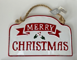 RAZ Imports Merry Christmas Metal Sign, 10.5&quot;x6.5&quot; - NEW! - €5,14 EUR