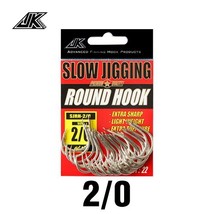 SJRH 1/0 2/0 3/0 4/0 Slow Jigging Hook Round Light 2X Hooks Sea  Fishing Tackle  - £53.94 GBP