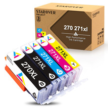 5 pack PGI-270XL CLI-271XL Ink Cartridges for Canon PIXMA MG5720 TS6020 ... - $14.99