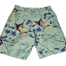 Polo Ralph Lauren Linen Blend Shorts Men 30 Classic Fit Sailfish Boat Palm Beach - £23.38 GBP