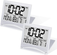 Betus Digital Travel Alarm Clock Foldable LCD Clock Compact Desk Clock Pack of 2 - £11.13 GBP