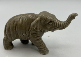 Figurines Elephant Gray Ceramic Glossy Japan 3 x 2 Inches Vintage - $15.85