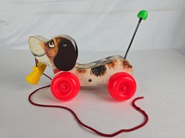 Vintage Fisher Price Little Snoopy Wood Dog Pull Along Toy 1968 - £27.73 GBP