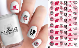 Wisconsin Badgers Nail Decals (Set of 52) - £3.89 GBP