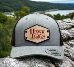 Hawk Tuah, Spit on that Thang, 24 Funny Trucker Hat Cap with Wood/Leathe... - $23.99