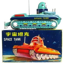 Vintage ME 091 Gyro Bump n&#39; Go Lunar Space Tank Robot w/Insert &amp; Box Wor... - £319.67 GBP