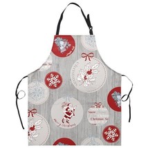 Christmas Snowflakes Kitchen Aprons With Pockets &amp; Adjustable Strap For Women Ho - £37.13 GBP