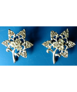 Vintage Jewelry Broaches Rhinestone Star Flower Pin Back Silver Tone Set... - £39.84 GBP