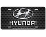 Hyundai Logo Inspired Art on Grill FLAT Aluminum Novelty Auto License Ta... - £14.25 GBP