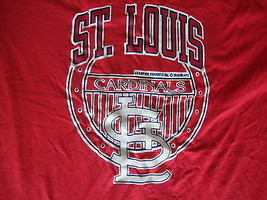 Vintage MLB St. Louis Cardinals 80's 1988 red T shirt Adult size L - £13.19 GBP