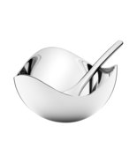 Bloom by Georg Jensen Stainless Steel Salt Cellar with Spoon - New - $79.34 CAD