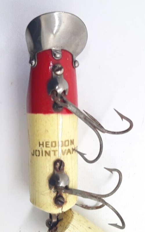 Heddon Vintage Fishing Lure Red White Joint and 14 similar items Heddon Vintage Fishing Lure Red White Joint and 14 similar items