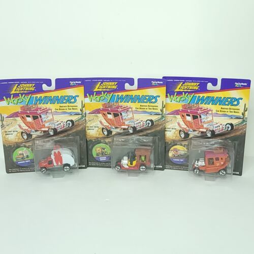 Johnny Lightning Wacky Winners Garbage Dragon Tijuana Taxi Die Cast lot Of 3 NEW - $32.66