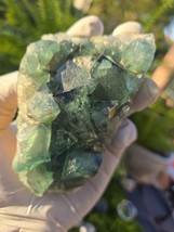 Green Cubic Fluorite Crystal Natural Mineral Specimen (GCL06) - $68.22 CAD