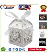 100 Count Love Heart Wedding Favor Boxes with Ribbons – Bridal Shower Es... - $37.18 CAD