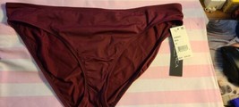 La Blanca Maroon Hipster sz 16 Bikini Swim rouged Bottom nwt - £11.18 GBP