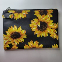 Oversized Clutch Bag Sunflowers Handle Zipper Large - $26.91