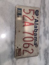 Vintage 1985 Alabama &quot;Heart of Dixie&quot; License Plate 52A 7062 Expired - £9.27 GBP