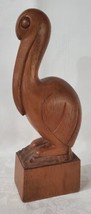 Hand Carved Wood Pelican Bird J L. Rocha Lima Peru - £19.75 GBP
