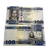 2019 South Sudan 100 pounds Banknote UNC - $3.57