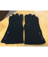 Vintage Black Ladies Gloves W/ Buttons - $8.59