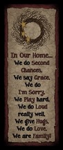  Primitive Wood Sign 377IOH - In Our Home Plaque    - $19.95