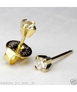 CZ 3mm 14K Gold System 75 Cartilage Earring Stud Hypoallergenic Surgical... - $751.47 MXN