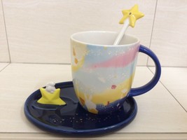 STARBUCKS Ceramic Cup Mug, Plate, Stirring Rod. Rabbit Star collection. RARE NEW - £103.66 GBP