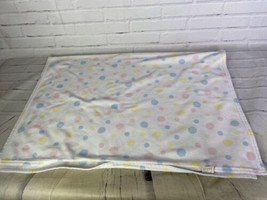 Vintage 1997 Lullaby Club Microfleece Micro Fleece Baby Blanket Patel Polka Dots - £55.39 GBP