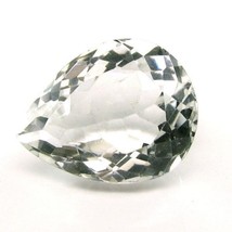 53.3Ct Natural White Crystal Quartz Pear Faceted Gemstone - £19.40 GBP