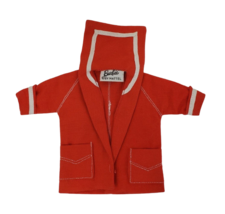 Vintage 1959-1962 Mattel Barbie Resort Red Jacket Coat W/ White Stripes # 963 - £12.89 GBP