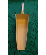  scoop oblong narrow tin cream color 7 inch long vintage primitive antiq... - $40.00