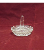 Vtg Crystal Glass Ring Tree Holder with a Lovely Cut Pattern on the unde... - £11.70 GBP