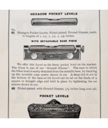 1900 Stanley Tools Pocket Levels Advertisement Victorian Wood Engraving ... - $363.77 MXN
