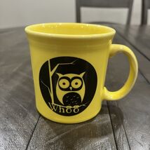 Fiesta Whoo Owl Halloween  Java Mug Fiestaware Sunflower Yellow - $38.68 CAD