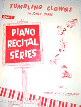 Vintage Tumbling Clowns Piano Recital Series Grade 2 by John Carre 1963 - $2.99