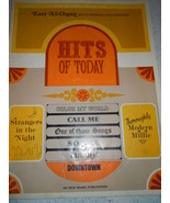 Vintage Easy All Organ Hits of Today Song Book 1967 - $6.82 CAD