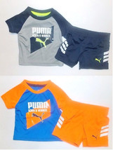 Puma Infant Boys 2pc T-Shirt and Shorts Set Size 0-3 Months NWT - £15.53 GBP