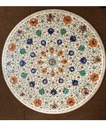 30&quot;x30&quot; Marble &amp; Semi Precious Inlay Stones Shape: Round Table Top - $3,200.00