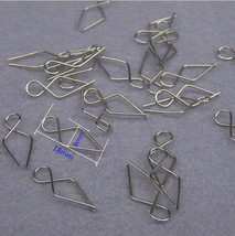 100pcs 18mm Chandelier Lamp Light Parts Connector Fishtail Fork Pin Silver DIY - £5.82 GBP