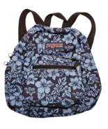 Vintage 90s Jansport Mini 12&quot; Backpack Blue Floral Orchid Hawaiian NOT C... - $67.23 CAD