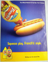 2003 French&#39;s Mustard Color Ad Official Mustard of the New York Yankees - £6.28 GBP