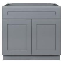 36&quot; Bathroom Vanity Sink Base Cabinet Colonial Gray by LessCare - £296.86 GBP